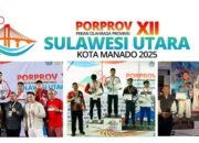 Polres Bitung Berbangga! Tiga Personelnya Naik Podium Juara I di Porprov XII Sulut 2025 