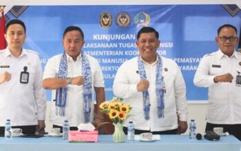 Kunjungan Kerja Sesmenko Kumham Imipas, R. Andika Dwi Prasetya di Kanwil Ditjen PAS Sulut. (Foto: Istimewa)