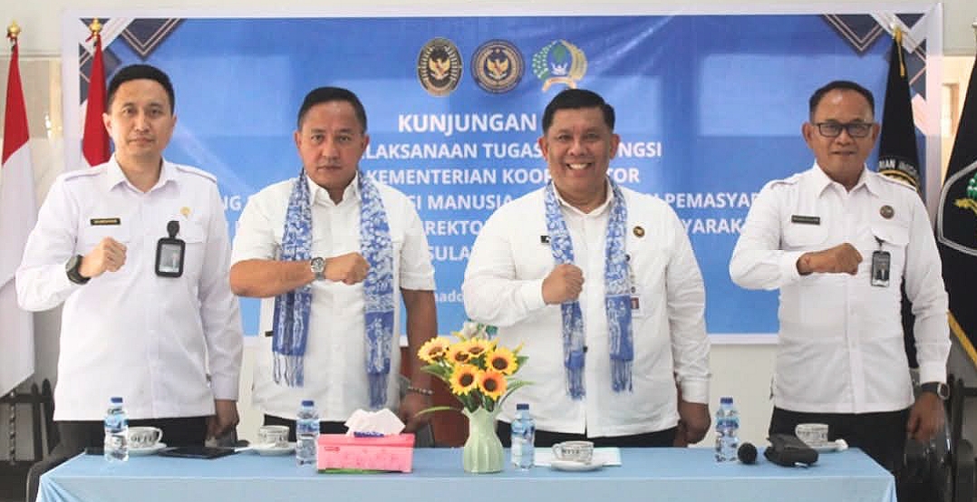 Kunjungan Kerja Sesmenko Kumham Imipas, R. Andika Dwi Prasetya di Kanwil Ditjen PAS Sulut. (Foto: Istimewa)