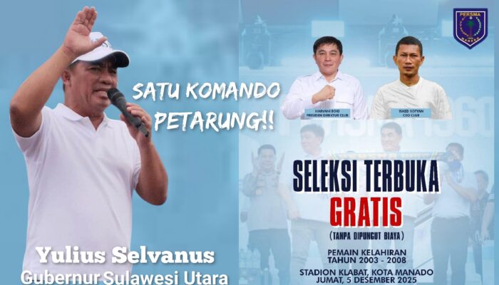 Gubernur Yulius Selvanus Dukung Persma 1960 Jaring Talenta Muda Sulut