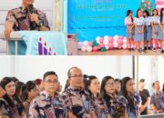 Kepala Sekolah SMAN 1 Amurang, Swingly Liow, S.Pd, saat moment Ibadah Natal SMAN 1 Amurang Tahun 2025. (Foto: Istimewa)