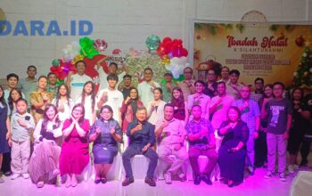 Keluarga Besar ISSI Sulut, saat momen Ibadah Natal dan Silahturahmi Pengprov ISSI Sulut Tahun 2025. (Foto: Ridho L Tobing)