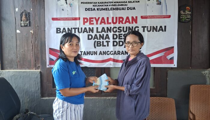 Hari Raya Nataru, Pemdes Kumelembuai Dua Realisasikan BLT DD Tahap II Tahun 2025