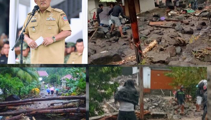 Musibah Banjir Bandang Melanda Siau Timur, Gubernur Yulius Selvanus Galang Bantuan Darurat