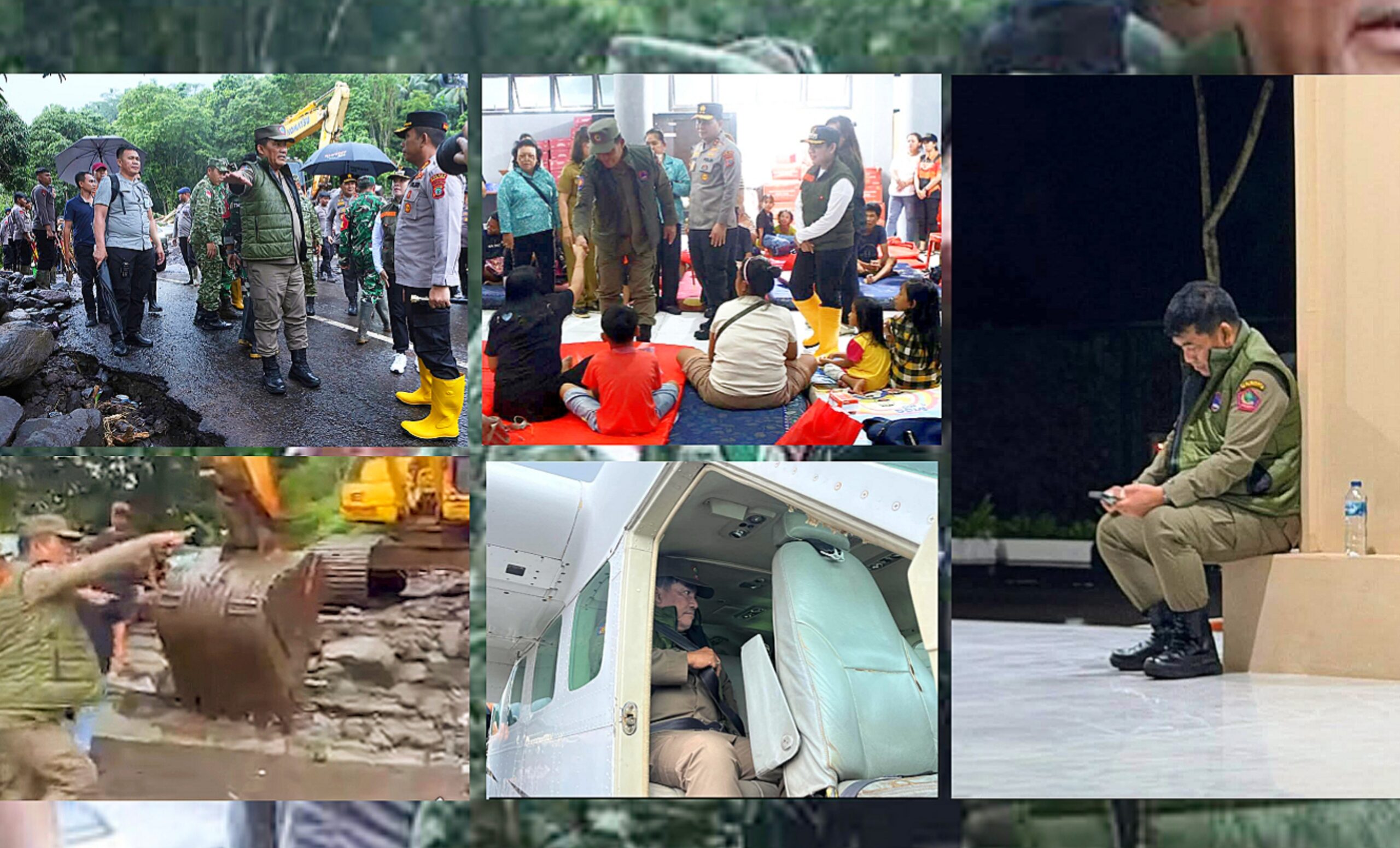 Gubernur Sulut, Yulius Selvanus saat berada di Lokasi terdampak bencana banjir bandang di Pulau Siau, Kabupaten Sitaro.