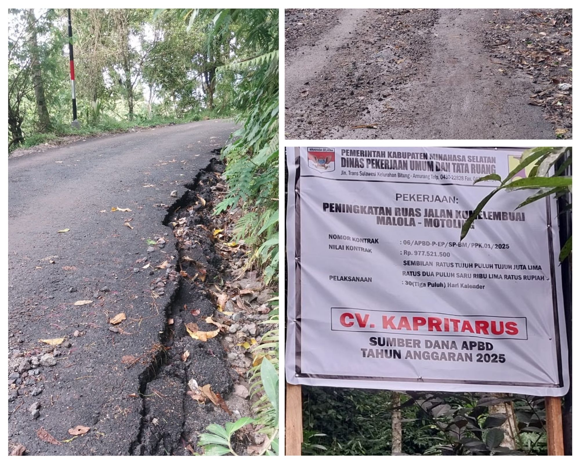 Keadaan jalan Kumelembuai - Malola usai proyek.