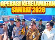 Wakapolres Bitung, Kompol Johanis Heintje Daniel Korompis, S.E., bersama unsur Forkopimda, saat sesi wawancara usai Apel Gelar Pasukan Operasi Keselamatan Sangat 2026.