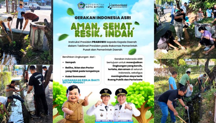 Pemkot Bitung Galang Korve Massal, Sinergitas Pusat dan Daerah Dimulai dari Hal yang Sederhana