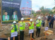 Momen peletakan batu pertama pembangunan gedung Pengadilan Agama Bitung yang baru. (Foto: Ridho L Tobing)