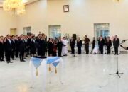 Gubernur Sulut Yulius Selvanus saat melantik dan mengambil sumpah jabatan para pejabat baru di lingkungan Pemerintah Provinsi Sulawesi Utara. (Foto: Ist)