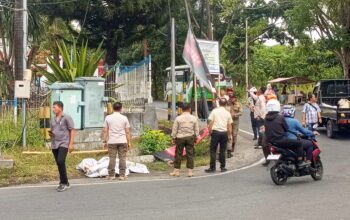 Penertiban Reklame dan Baliho di Kota Bitung. (Foto: Ridho L Tobing)