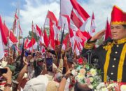 Gubernur Sulut Yulius Selvanus, saat gelar Peringatan Peristiwa Merah Putih tahun 2026. (Foto: Ridho L Tobing)