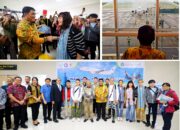 Prosesi ikonik Water Salute atas inaugural flight maskapai TransNusa rute Taipe-Manado, dan penyambutan para wisatawan Taiwan oleh Gubernur Sulut, Yulius Selvanus di Bandara Internasional Sam Ratulangi, Sabtu (14/2/2026). (foto: Ist/Ridho L Tobing)