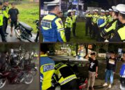 Satlantas Polres Bitung gelar operasi tertibkan knalpot Brong dan balap liar. (Foto: untuk SUDARA.ID)