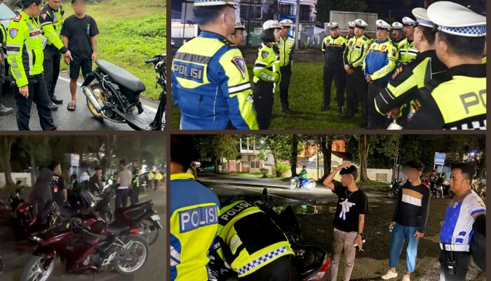 Satlantas Polres Bitung Bungkam Knalpot Brong dan Balap Liar, 43 Motor Tak Berkutik Terjaring Operasi 