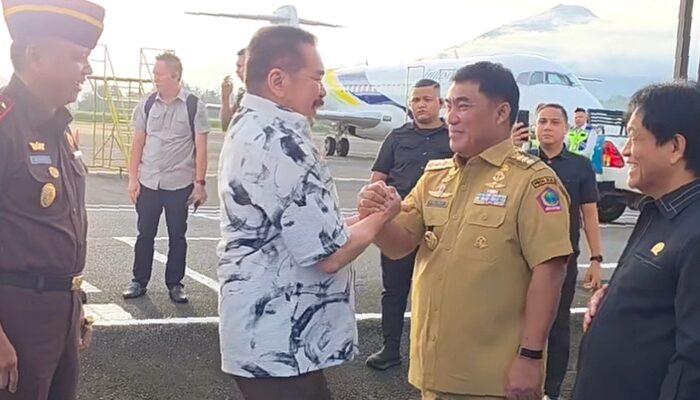 Gubernur Yulius Sambut Jaksa Agung di Manado, Perkuat Sinergi Hukum Pengawasan Pembangunan Sulut