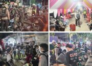 Patroli Garnisun dalam rangka Harkamtibmas Kota Bitung. (Foto: Ist/IdoX)