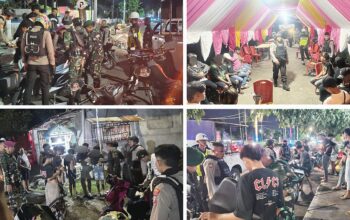 Patroli Garnisun dalam rangka Harkamtibmas Kota Bitung. (Foto: Ist/IdoX)