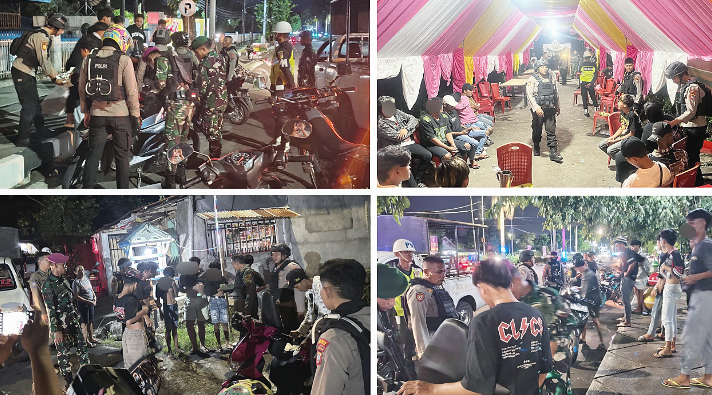 Patroli Garnisun dalam rangka Harkamtibmas Kota Bitung. (Foto: Ist/IdoX)