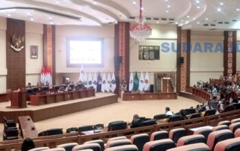 Rapat Paripurna DPRD Provinsi Sulawesi Utara dalam rangka Penyampaian/Penjelasan Pimpinan DPRD terhadap Peraturan DPRD Provinsi Sulawesi Utara tentang Tata Tertib DPRD, Senin (2/3/2026). (Foto: Ridho L Tobing)