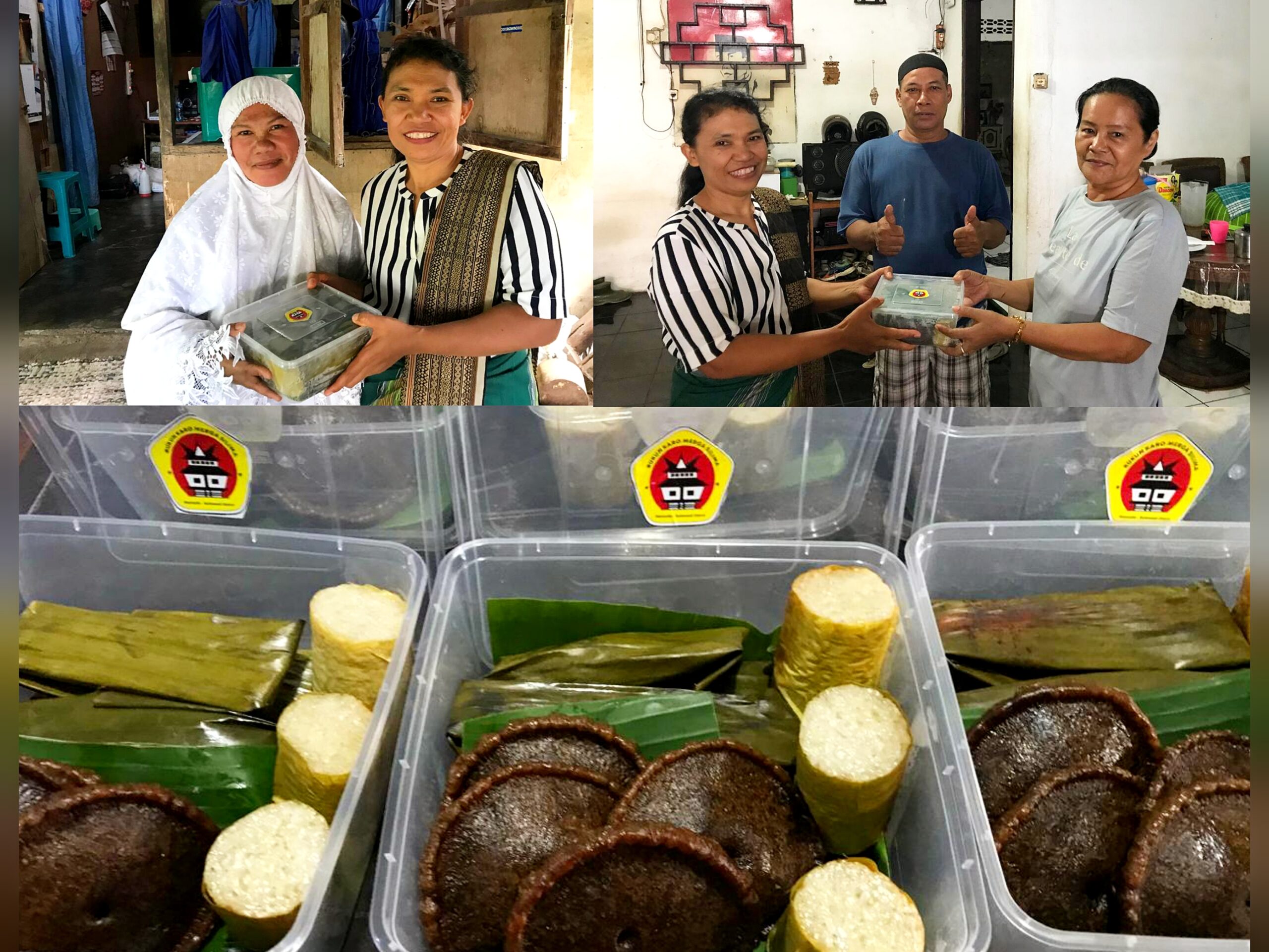 Rukun Karo Merga Silima Manado berbagi takjil Kue Cucur dan Kue Cimpa. (Foto: Ist)