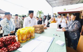 Gubernur Yulius Selvanus saat tinjau GPM di Tutuyan Bolaang Mongondow Timur (Boltim). (Foto: Ist)