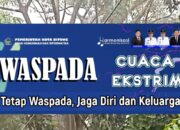 Peringatan Pemkot Bitung agar warga waspada cuaca ekstrem. (Foto: Ist/Ridho L Tobing)