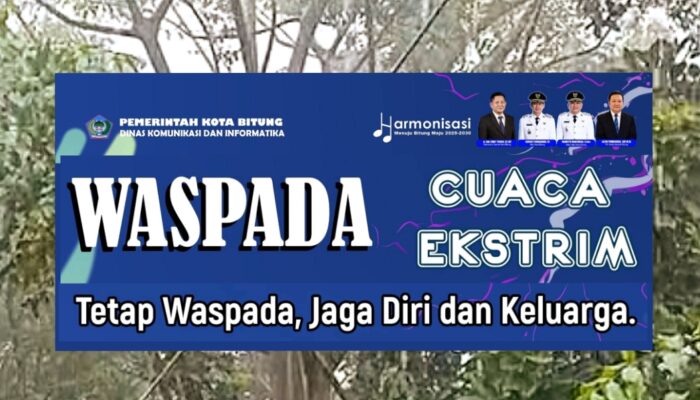 Cuaca Ekstrem Mengancam, Pemkot Bitung Minta Warga Tingkatkan Kewaspadaan