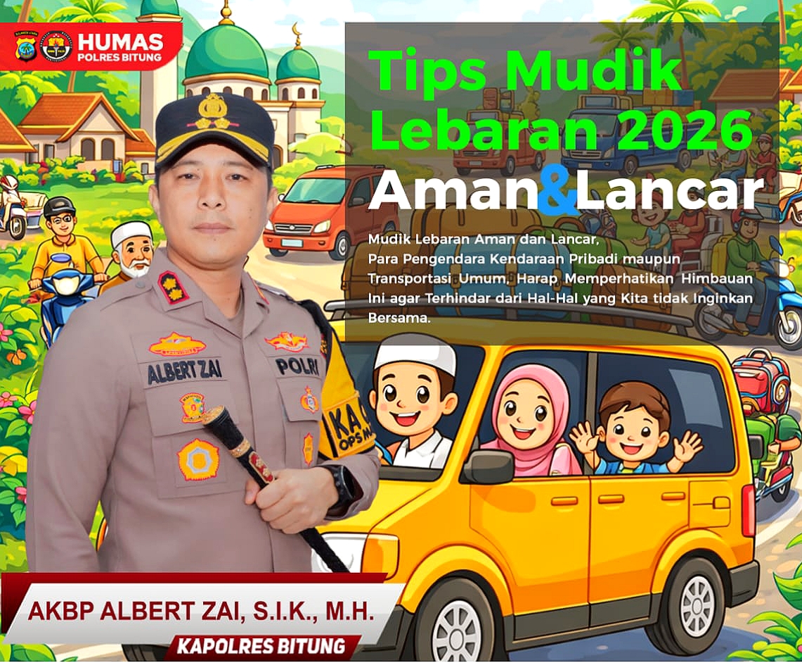 Flyer Tips Mudik Lebaran Aman dan Lancar 2026. (Foto: Ist)
