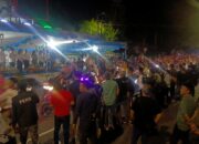 Ribuan peserta Pawai Malam Takbiran menyambut 1 Syawal 1447 Hijriah di Kota Bitung. (Foto: Ridho L Tobing)
