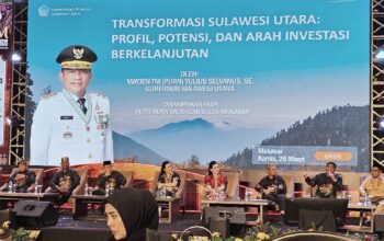 Gubernur Sulut, Mayjen TNI (Purn) Yulius Selvanus SE (kedua dari kanan), saat memaparkan investment outlook Sulawesi Utara di hadapan para pengusaha nasional dalam forum Pertemuan Saudagar Bugis-Makassar (PSBM) ke-XXVI di Makassar, Kamis (26/3/2026). Gubernur menonjolkan posisi Sulut sebagai "Pintu Gerbang Pasifik" dengan pertumbuhan investasi yang mencapai 35,6%. (Foto: Istimewa/SUDARA.ID)