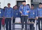 Apel KORPRI Pemkot Bitung perdana usai Libur Lebaran 2026: Wakil Walikota Bitung, Randito Maringka S Sos, Ingatkan ASN Bitung Bijak Sikapi Informasi yang berkembang di era digital saat ini. (Foto: Istimewa)