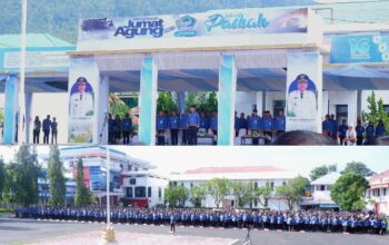 Upacara Bendera dan Apel KORPRI Pemkot Bitung perdana usai Libur Lebaran 2026: Wakil Walikota Bitung, Randito Maringka S Sos tegaskan ASN menjadi garda terdepan implementasikan dilapangan aturan tentang Larangan Media Sosial Anak dibawah isi 16 tahun dan pembatasan penggunaan ponsel di sekolah. (Foto: Istimewa)