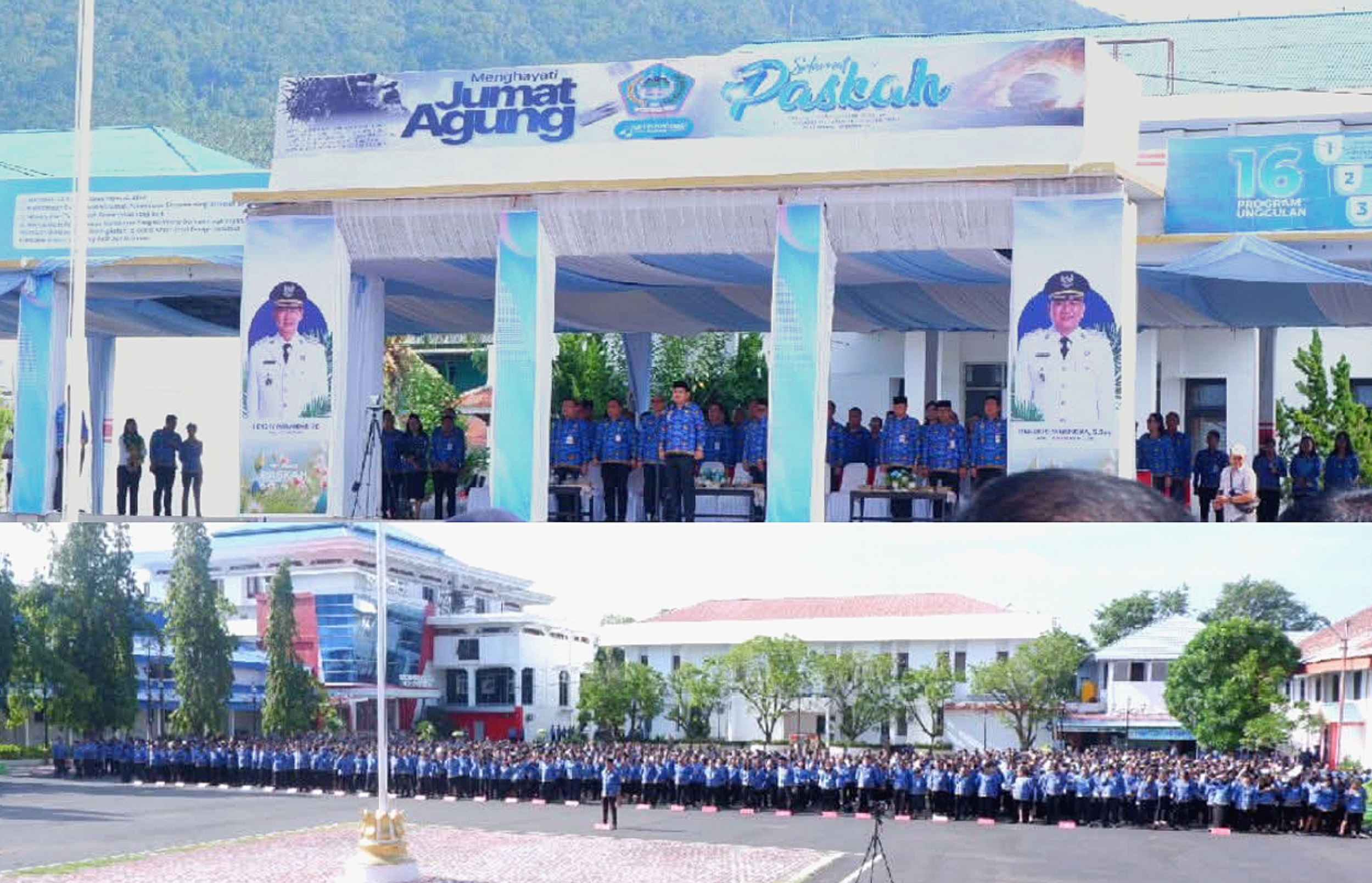 Upacara Bendera dan Apel KORPRI Pemkot Bitung perdana usai Libur Lebaran 2026: Wakil Walikota Bitung, Randito Maringka S Sos tegaskan ASN menjadi garda terdepan implementasikan dilapangan aturan tentang Larangan Media Sosial Anak dibawah isi 16 tahun dan pembatasan penggunaan ponsel di sekolah. (Foto: Istimewa)