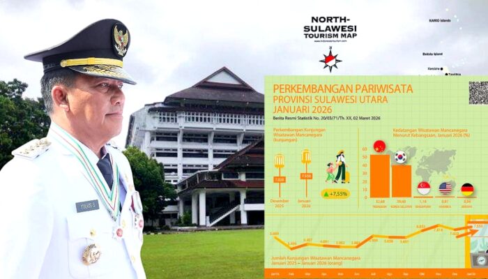 Gubernur Yulius Pacu Aksesibilitas: Pariwisata Sulut Meroket 34,61 Persen, Cetak Rekor di Awal 2026!