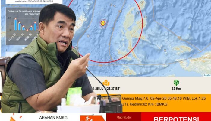 Gempa M 7,6 Guncang Sulut: Gubernur Yulius Selvanus Aktifkan Protokol Tanggap Darurat
