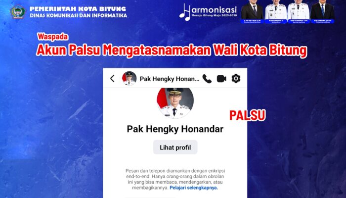 Waspada! Akun Facebook Palsu Catut Nama Walikota Bitung, Kominfo: Segera Laporkan! 