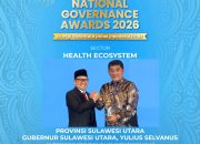 Gubernur Sulut Yulius Selvanus menerima penghargaan National Governance Awards 2026 di Jakarta, Jumat (24/4). (Foto: Dok. Istimewa/SUDARA.ID)