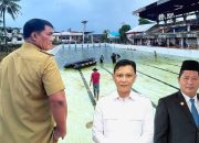 MENJAWAB DENGAN DATA: Gubernur Sulut Yulius Selvanus Komaling (YSK), saat meninjau langsung kondisi Kolam Renang Ranowangun yang terbengkalai. (Kolase): Asisten II Jemmy Ringkuangan dan Inspektur Jemmy Kumendong. Pemerintah Provinsi Sulut telah mengunci anggaran Rp12,9 Miliar di APBD 2026 guna merevitalisasi Kolam Renang Ranowangun yang kini resmi memasuki tahap eksekusi administratif. (Foto: Dok. Istimewa/SUDARA.ID)