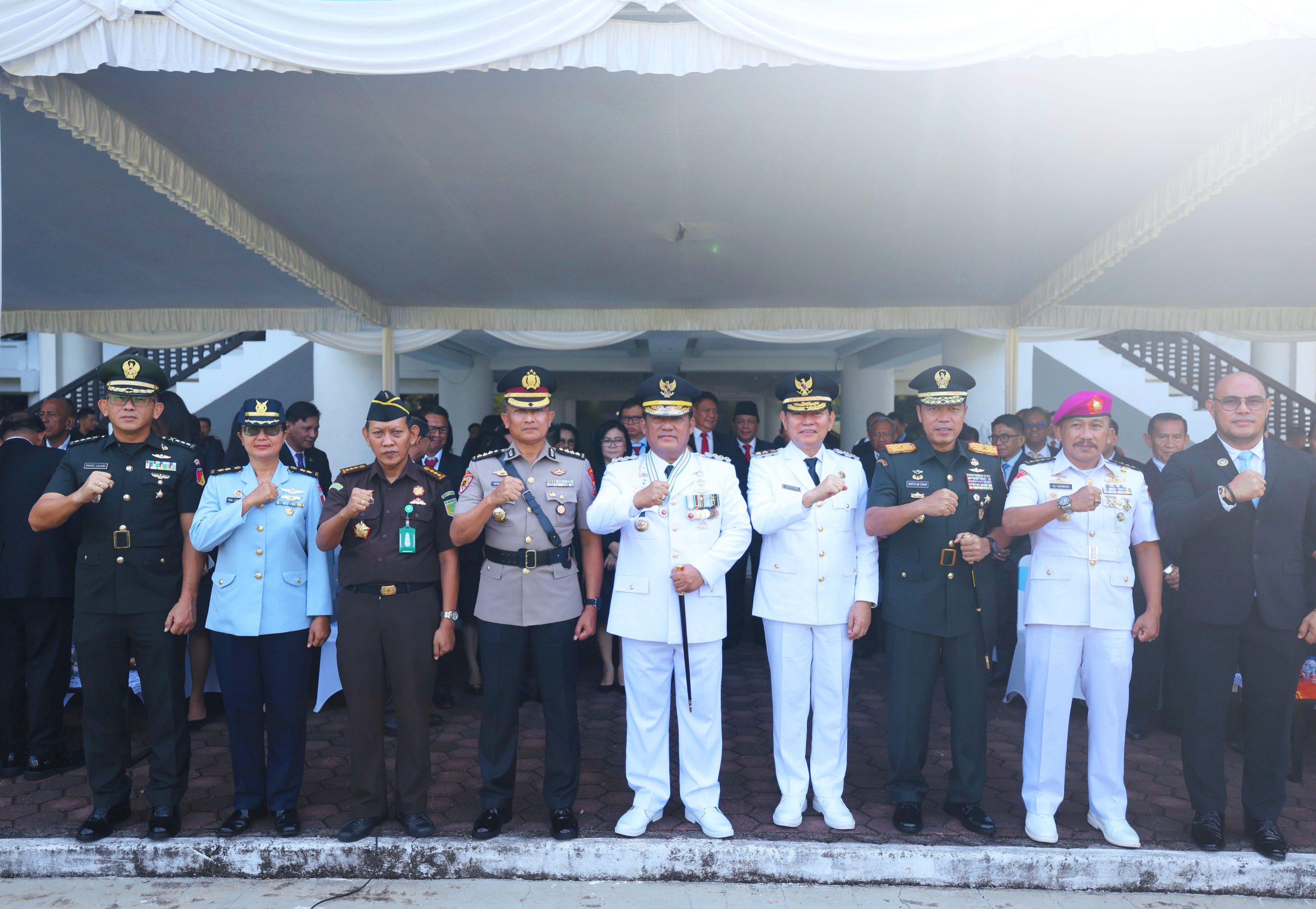 Perkuat Sinergi: Gubernur Yulius Selvanus bersama jajaran Forkopimda Sulawesi Utara berkomitmen wujudkan Asta Cita di momentum tiga dekade Otonomi Daerah. (Foto: Dok. Istimewa)