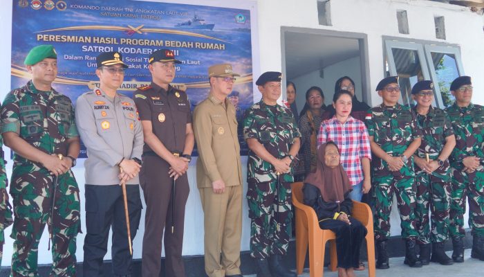 Apresiasi Bedah Rumah Satrol Kodaeral VIII Untuk Nelayan Bitung, Walikota Hengky: Kepedulian Sosial Mulia