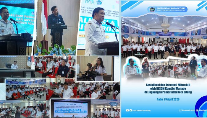 Perkuat Birokrasi Digital, ASN Pemkot Bitung Ikuti Sosialisasi Micro Skill BLSDM Komdigi 2026