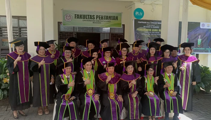 Fakultas Pertanian Unsrat Sambut 4 Guru Besar Baru, Fokus Inovasi Pangan dan Green Economy