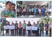Walikota Bitung, Hengky Honandar SE, berfoto bersama perwakilan serikat buruh dan Forkopimda dalam peringatan May Day 2026 yang mengusung tema kesejahteraan dan perlindungan tenaga kerja. (Foto: Dok. Istimewa)