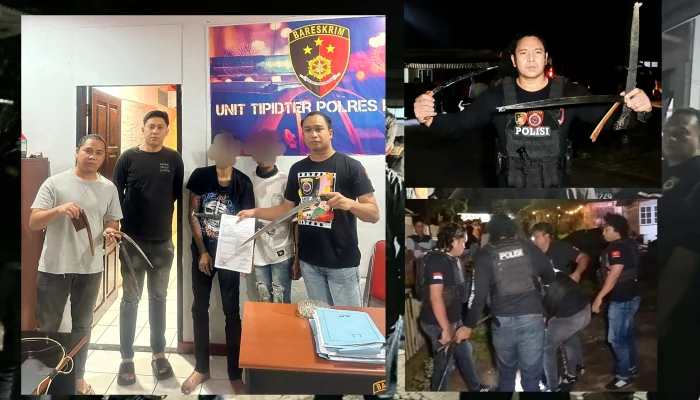Aksi 2 Pendekar Jalanan di Kumersot ‘Terlakban’ Tim Gabungan Polres Bitung