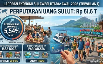 PRIMADONA EKONOMI. Geliat kuliner dan pariwisata menjadi magnet utama pertumbuhan ekonomi Sulawesi Utara yang mencapai 5,54 persen di awal tahun 2026. (Foto: SUDARA.ID)