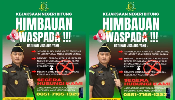 Hati-Hati! Pasang Foto dan Catut Nama Kajari Bitung di WA, Penipu Gentayangan Minta Uang