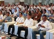 Walikota Bitung Hengky Honandar saat menghadiri Rakerda DPD Partai Gerindra Sulut 2026. (Foto: Istimewa)