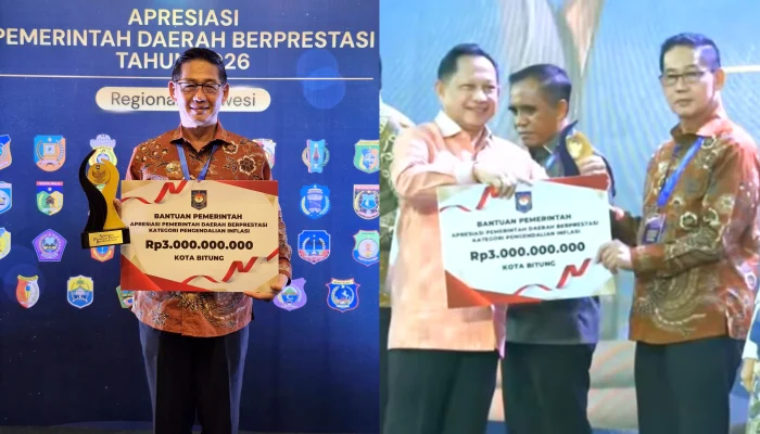 Terbaik se-Sulawesi! Pemkot Bitung Sabet Penghargaan Pengendalian Inflasi 2026 dari Kemendagri