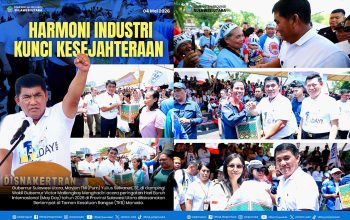 Gubernur Sulut Yulius Selvanus saat peringatan Hari Buruh Internasional (May Day) dengan semangat sinergi di Kota Manado, Senin (4/5/2026). (Foto: Dok. Istimewa)